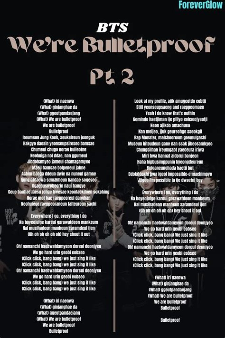 Bulletproof Lyrics - Bulletproof Translations