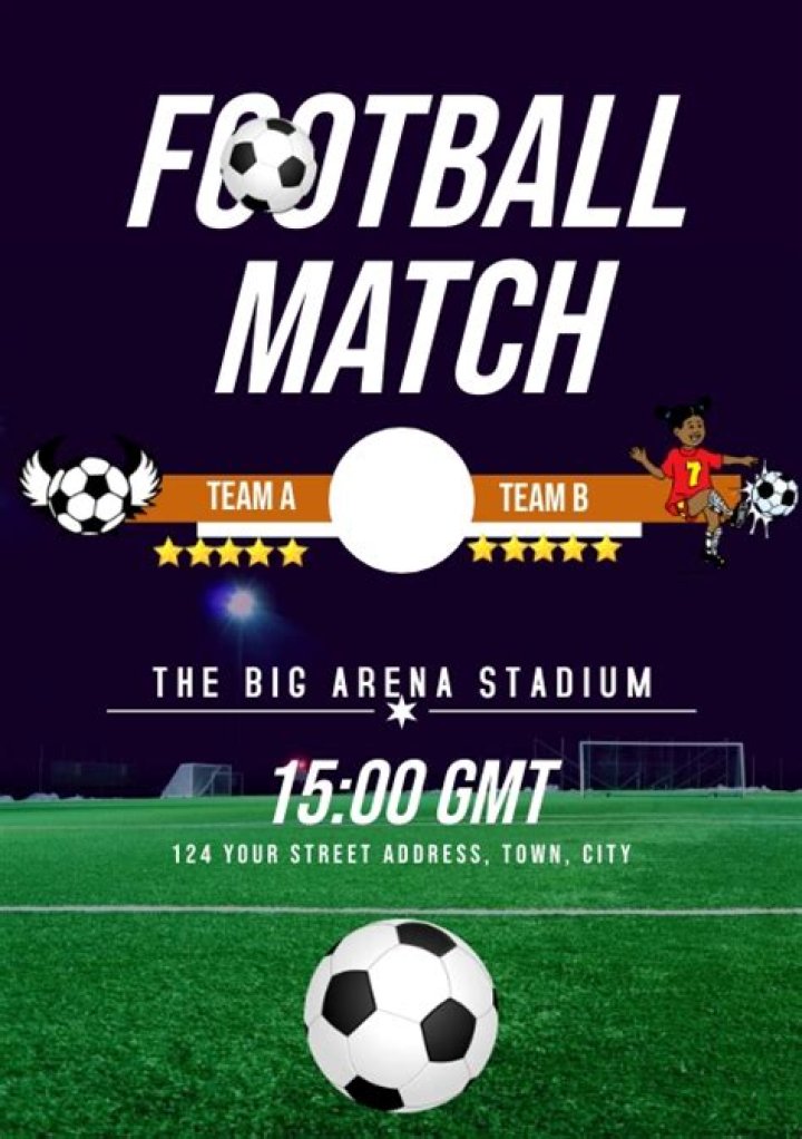 Modèle affiche match de foot Word, GRATUIT