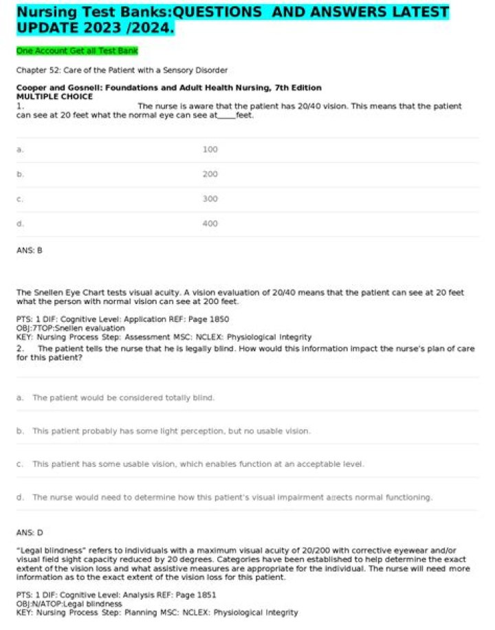 Navigating Nursing Exams with Nursing Test Banks